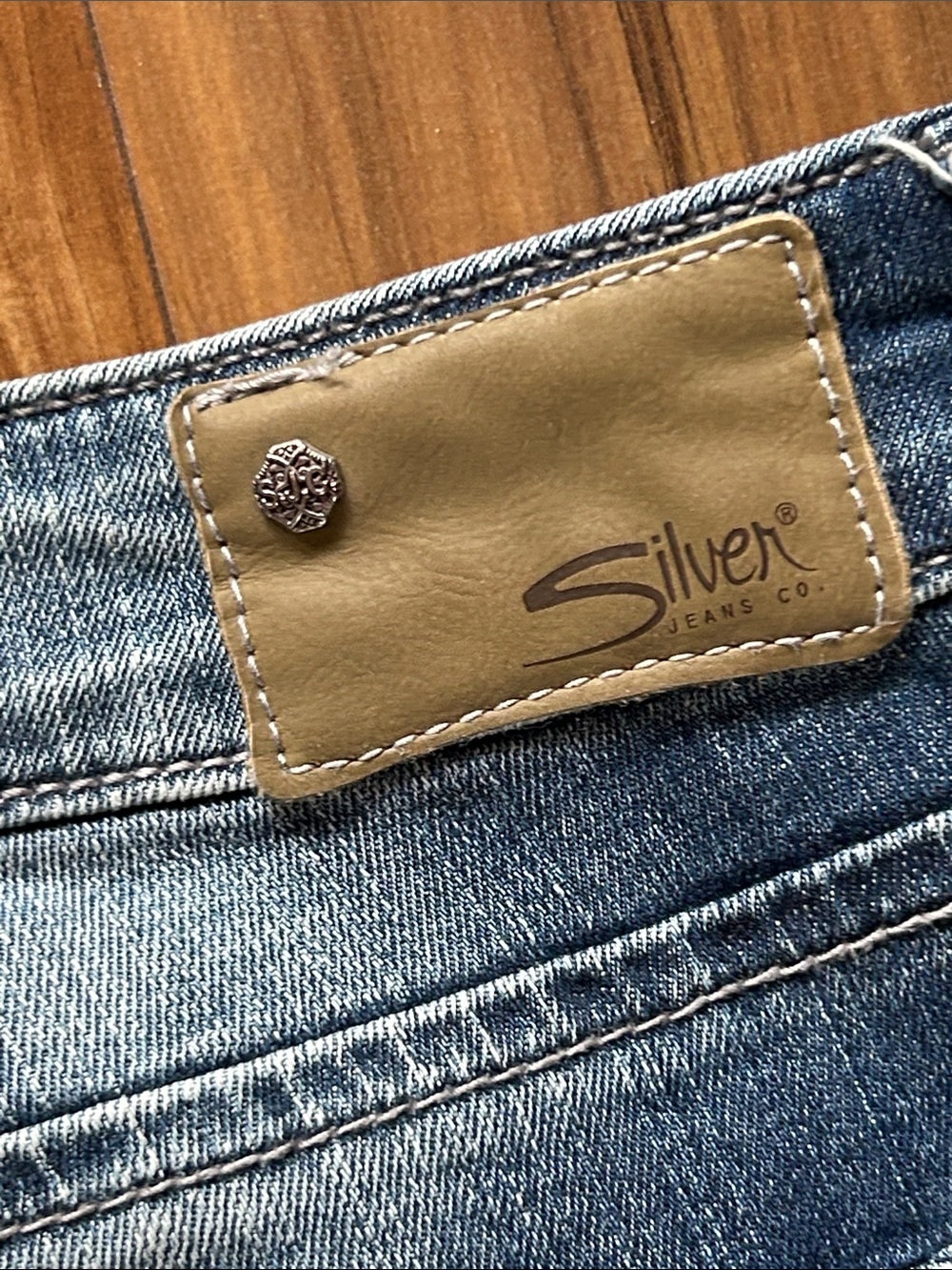 Silver Boyfriend Distressed Capri Jeans - Picture 6 of 9